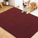 OLANLY Dog Door Mat for Muddy Paws 40x32, Super Absorbent Chenille Mud Mat