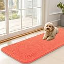 OLANLY Dog Door Mat for Muddy Paws 47x17, Super Absorbent Chenille Mud Mat