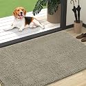 OLANLY Dog Door Mat for Muddy Paws 47x32, Super Absorbent Chenille Mud Mat