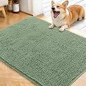 OLANLY Dog Door Mat for Muddy Paws 40x32, Super Absorbent Chenille Mud Mat