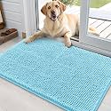 OLANLY Dog Door Mat for Muddy Paws 35x24, Super Absorbent Chenille Mud Mat