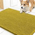 OLANLY Dog Door Mat for Muddy Paws 24x16, Super Absorbent Chenille Mud Mat