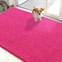 OLANLY Dog Door Mat for Muddy Paws 50x30, Super Absorbent Chenille Mud Mat