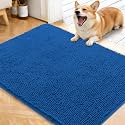 OLANLY Dog Door Mat for Muddy Paws 40x32, Super Absorbent Chenille Mud Mat