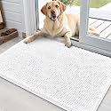 OLANLY Dog Door Mat for Muddy Paws 36x24, Super Absorbent Chenille Mud Mat