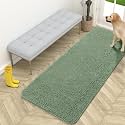 OLANLY Dog Door Mat for Muddy Paws 54x24, Super Absorbent Chenille Mud Mat
