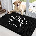 OLANLY Dog Door Mat for Muddy Paws 36x24, Paw Print Design Chenille Mud Mat
