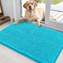 OLANLY Dog Door Mat for Muddy Paws 35x24, Super Absorbent Chenille Mud Mat