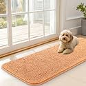 OLANLY Dog Door Mat for Muddy Paws 47x17, Super Absorbent Chenille Mud Mat