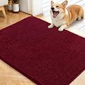 OLANLY Dog Door Mat for Muddy Paws 40x32, Super Absorbent Chenille Mud Mat