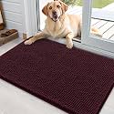 OLANLY Dog Door Mat for Muddy Paws 36x24, Super Absorbent Chenille Mud Mat