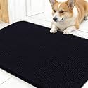 OLANLY Dog Door Mat for Muddy Paws 24x16, Super Absorbent Chenille Mud Mat