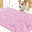 OLANLY Dog Door Mat for Muddy Paws 30x17, Super Absorbent Chenille Mud Mat