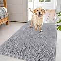 OLANLY Dog Door Mat for Muddy Paws 44x32, Super Absorbent Chenille Mud Mat