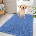 OLANLY Dog Door Mat for Muddy Paws 44x32, Super Absorbent Chenille Mud Mat