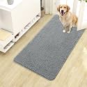 OLANLY Dog Door Mat for Muddy Paws 40x24, Super Absorbent Chenille Mud Mat