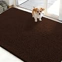 OLANLY Dog Door Mat for Muddy Paws 48x30, Super Absorbent Chenille Mud Mat
