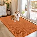OLANLY Dog Door Mat for Muddy Paws 54x32, Super Absorbent Chenille Mud Mat
