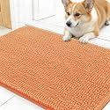 OLANLY Dog Door Mat for Muddy Paws 24x16, Super Absorbent Chenille Mud Mat
