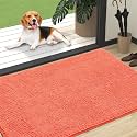 OLANLY Dog Door Mat for Muddy Paws 47x32, Super Absorbent Chenille Mud Mat