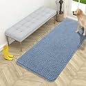 OLANLY Dog Door Mat for Muddy Paws 54x24, Super Absorbent Chenille Mud Mat