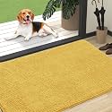 OLANLY Dog Door Mat for Muddy Paws 47x32, Super Absorbent Chenille Mud Mat