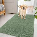 OLANLY Dog Door Mat for Muddy Paws 44x32, Super Absorbent Chenille Mud Mat