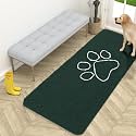 OLANLY Dog Door Mat for Muddy Paws 59x24, Paw Print Design Chenille Mud Mat