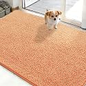OLANLY Dog Door Mat for Muddy Paws 48x30, Super Absorbent Chenille Mud Mat