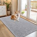 OLANLY Dog Door Mat for Muddy Paws 54x32, Super Absorbent Chenille Mud Mat