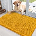 OLANLY Dog Door Mat for Muddy Paws 35x24, Super Absorbent Chenille Mud Mat