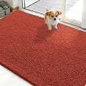 OLANLY Dog Door Mat for Muddy Paws 50x30, Super Absorbent Chenille Mud Mat