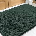 OLANLY Dog Door Mat for Muddy Paws 34x21, Super Absorbent Chenille Mud Mat