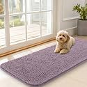 OLANLY Dog Door Mat for Muddy Paws 47x20, Super Absorbent Chenille Mud Mat