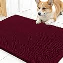 OLANLY Dog Door Mat for Muddy Paws 24x16, Super Absorbent Chenille Mud Mat