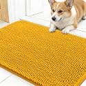 OLANLY Dog Door Mat for Muddy Paws 30x17, Super Absorbent Chenille Mud Mat