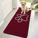 OLANLY Dog Door Mat for Muddy Paws 70x32, Paw Print Design Chenille Mud Mat