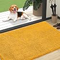 OLANLY Dog Door Mat for Muddy Paws 47x32, Super Absorbent Chenille Mud Mat