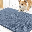 OLANLY Dog Door Mat for Muddy Paws 30x17, Super Absorbent Chenille Mud Mat