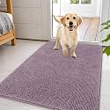 OLANLY Dog Door Mat for Muddy Paws 44x32, Super Absorbent Chenille Mud Mat