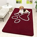 OLANLY Dog Door Mat for Muddy Paws 59x32, Paw Print Design Chenille Mud Mat