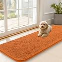 OLANLY Dog Door Mat for Muddy Paws 59x20, Super Absorbent Chenille Mud Mat