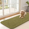 OLANLY Dog Door Mat for Muddy Paws 47x17, Super Absorbent Chenille Mud Mat