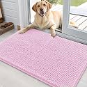 OLANLY Dog Door Mat for Muddy Paws 36x24, Super Absorbent Chenille Mud Mat