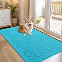 OLANLY Dog Door Mat for Muddy Paws 54x32, Super Absorbent Chenille Mud Mat