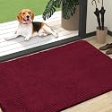 OLANLY Dog Door Mat for Muddy Paws 47x32, Super Absorbent Chenille Mud Mat