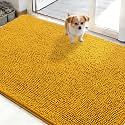 OLANLY Dog Door Mat for Muddy Paws 48x30, Super Absorbent Chenille Mud Mat