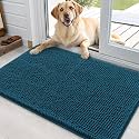 OLANLY Dog Door Mat for Muddy Paws 36x24, Super Absorbent Chenille Mud Mat