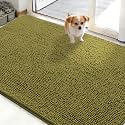 OLANLY Dog Door Mat for Muddy Paws 50x30, Super Absorbent Chenille Mud Mat