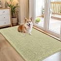 OLANLY Dog Door Mat for Muddy Paws 54x32, Super Absorbent Chenille Mud Mat